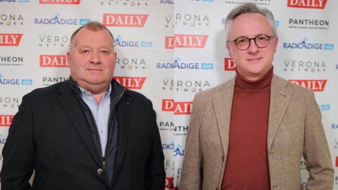 Moreno Cavazza e il direttore Paolo Ambroso.