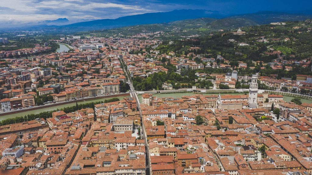 Verona panoramica città